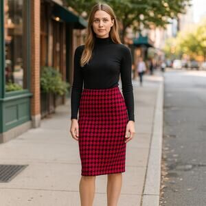 Cathy Daniels Skirt Houndstooth